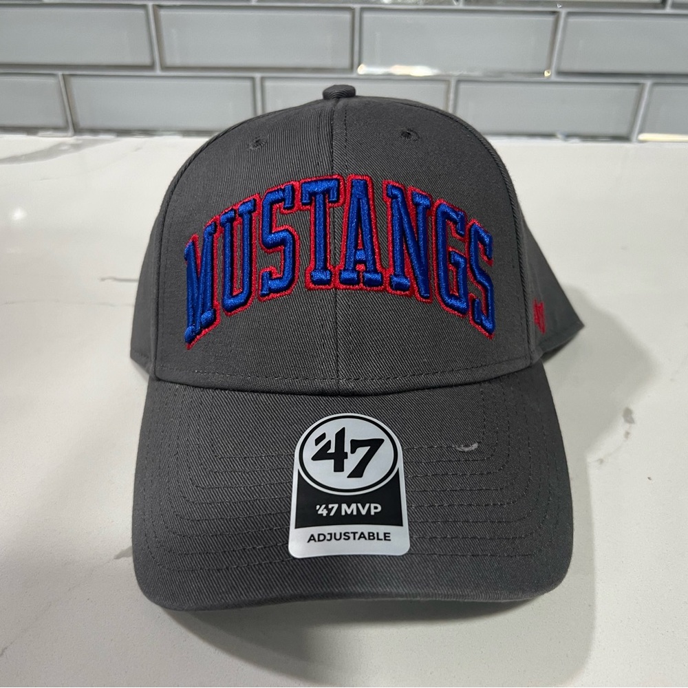 '47 Southern Methodist SMU Mustangs MVP Adjustable Strapback Cap Hat Gray